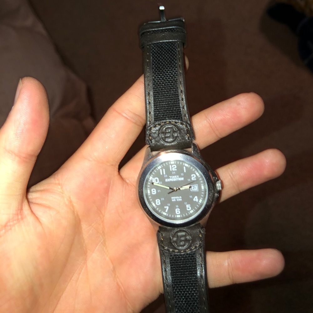 Dark Brown Leather band watch
